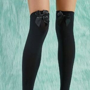NWT, Bow Decor Thigh High Socks